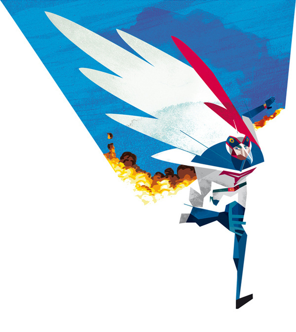 Gatchaman.jpg 625×700 pixels #illustration