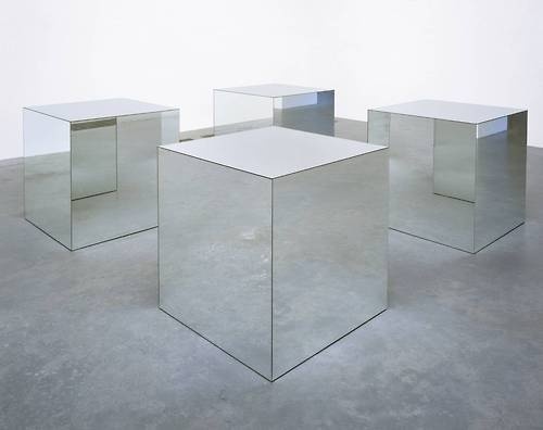 Robert Morris. Untitled. 1965/1971.From the Tate Gallery:Morris's Minimalist sculptures of the mid 1960s consist of rigorously pared dow #mirror #space #cube