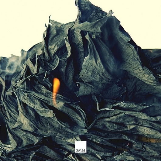 Jonas Eriksson » Every Reason to Panic #burn #newspaper #fire #carbonized #paper