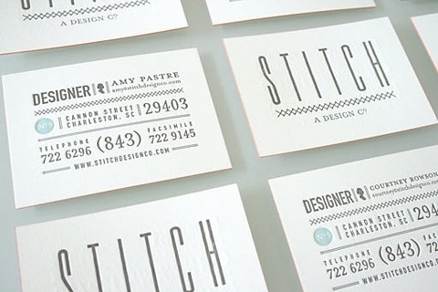 FFFFOUND! | Stitch Design Co. Identity | design work life #card #letterpress #business #typography