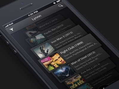 Movie List #user #smartphone #mockup #interface #ui
