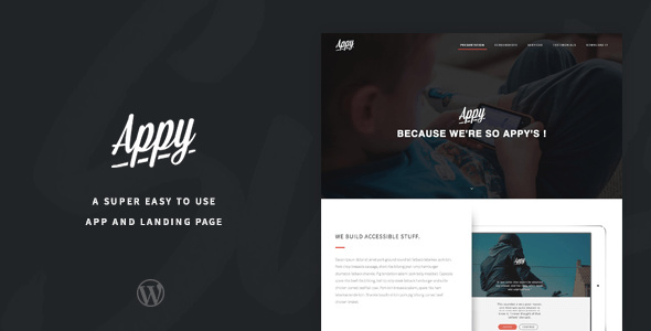 Appy - Mobile App Landing Page WordPress Theme