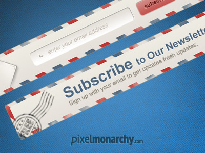 Newsletter envelope signup form #cta #web #newsletter