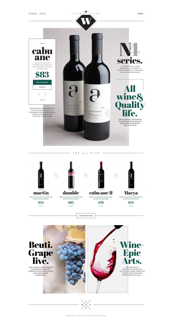 the Wine #white #site #design #wine #black #simple #minimal #art #web