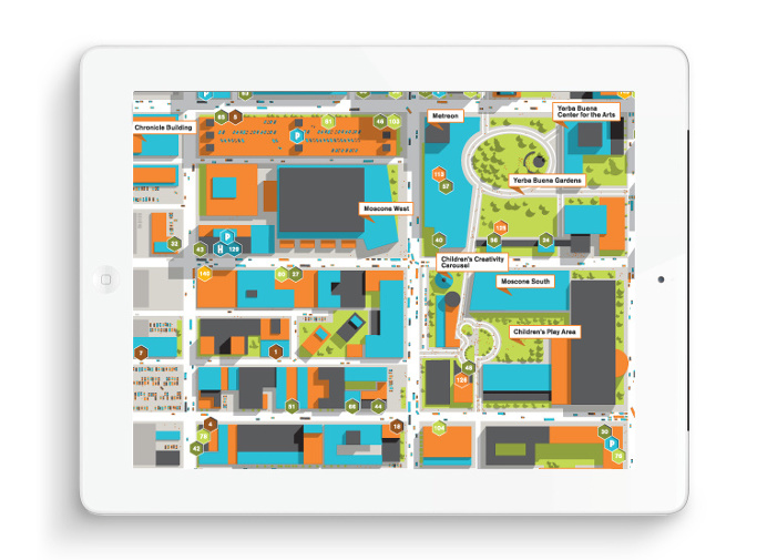 SF map design #illustration #ipad #wayfinding #graphic #signage #title #tablet #presentation