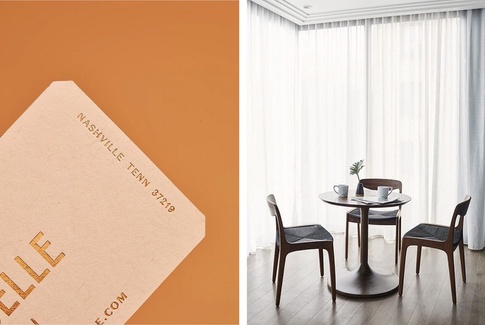 Noelle Identity - Mindsparkle Mag Peck Design Associates designed the Branding and Logo Design, Custom Type Design, Pattern Design, Signage, Wayfinding, Art Direction, Website Design, and Social Media Content for Noelle – a beautiful hotel located in Nashville. #logo #packaging #identity #branding #design #color #photography #graphic #design #gallery #blog #project #mindsparkle #mag #beautiful #portfolio #designer