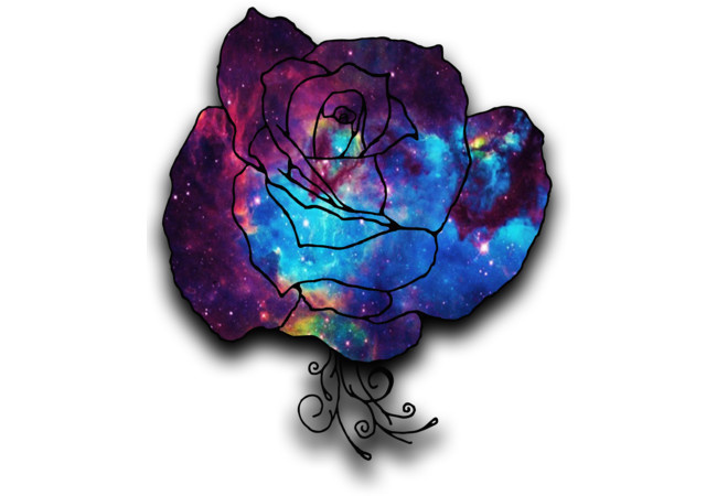 A rose with a galaxy print.
