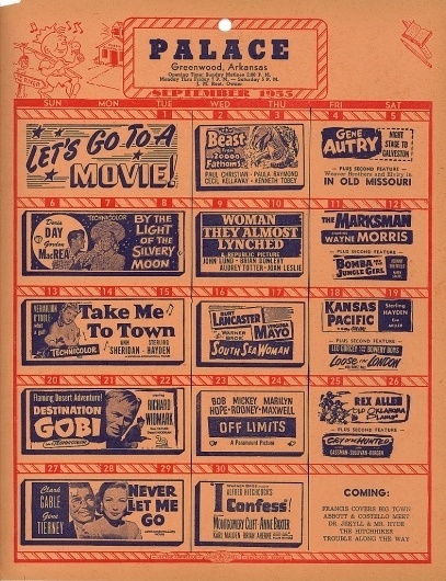 All sizes | Palace Theatre Schedule Greenwood, AR | Flickr - Photo Sharing! #cinema #poster