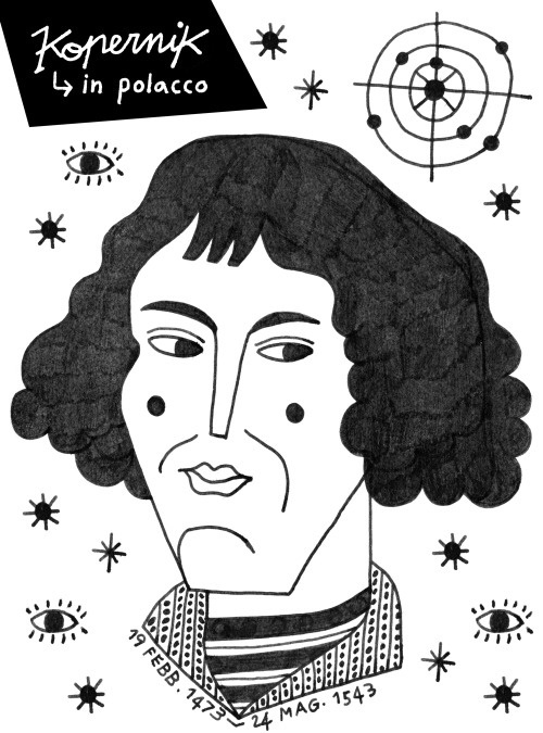 Niccolò Copernico #illustration #drawing #charles darwin #science #portrait #astronomy