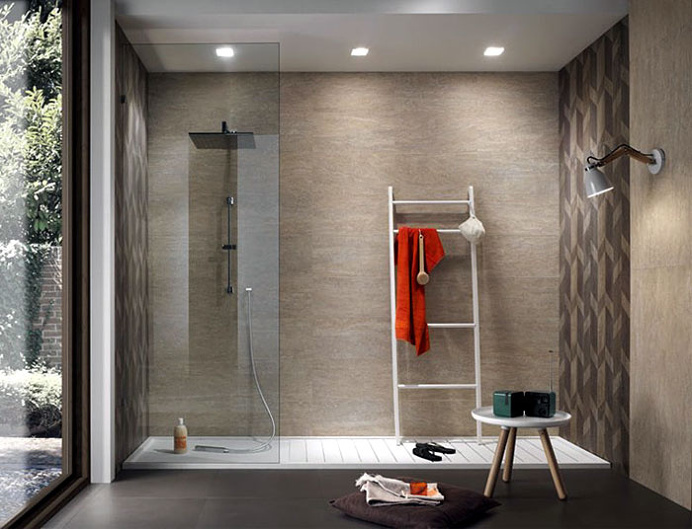 New Line Floor and Wall Tiles Design by Diego Grandi - #bath, #interior, #decor, home, bathroom