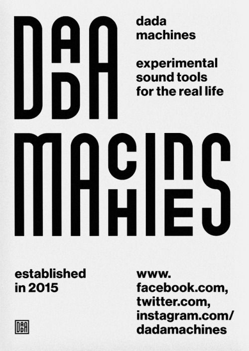 printdesign: “Corporate identity for “dada machines”, a start up developing electronically control­able mechanical music machines. Design by Moritz Fuhrmann. ”
