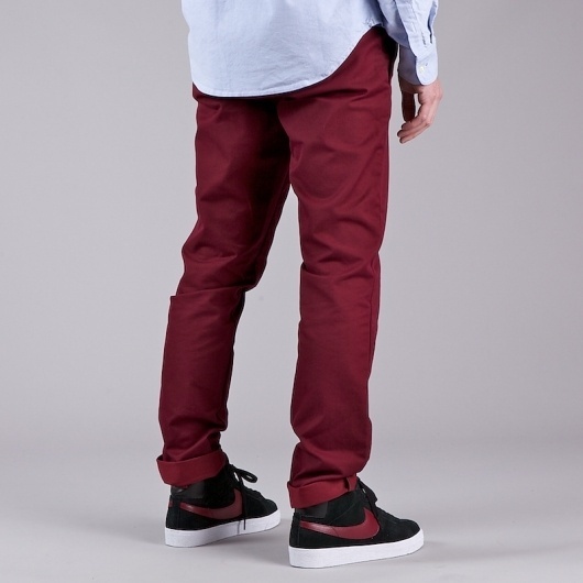 Flatspot - CARHARTT SID PANT CRANBERRY LIGHT STONE WASHED #fashion #product #texture