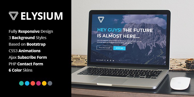 Elysium Responsive Coming Soon Template