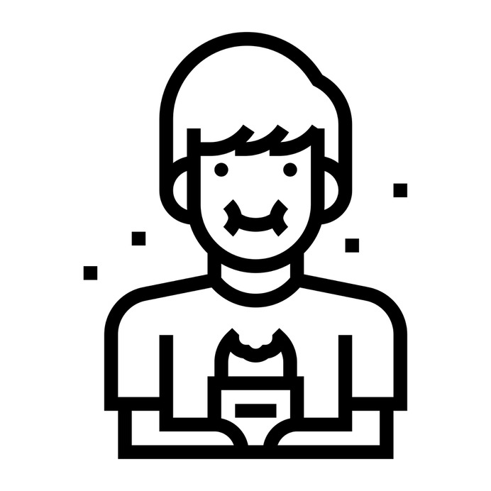 person eating icon
