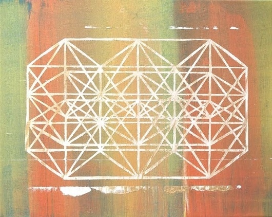Dan Bina, Gilt Space Frame #facets #abstract #lines #bina #dan #painting #art #spaceframe