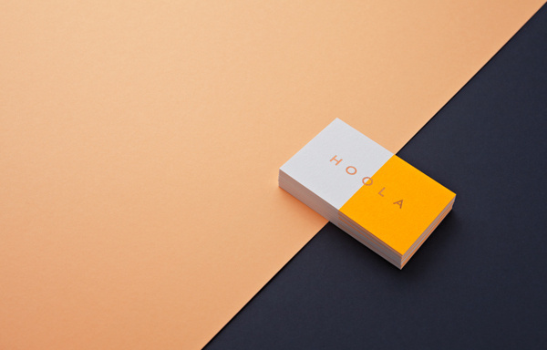 Hoola on Behance #white #business #card #yellow #clean #deboss #minimal #contrast #foil