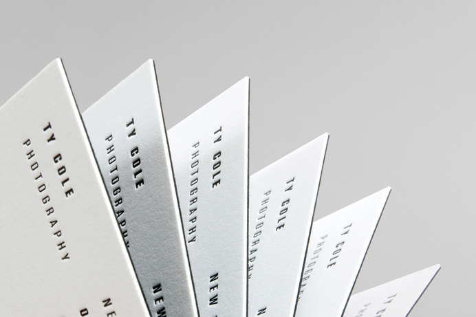 Ty Cole 2 #white #business #branding #card #letterpress #black #printing #photography #identity #logo #duplex