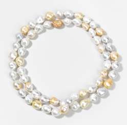 South Sea Cultured Pearls-Sapphire-Sautoir