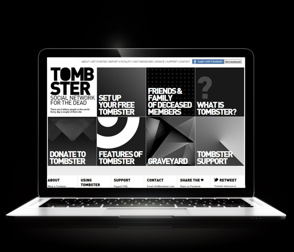 Tombster #white #black #grid #square #and