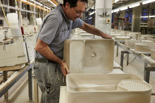 Production at the Laufen factory in Gmunden, Austria. Photo: Chris Rogl