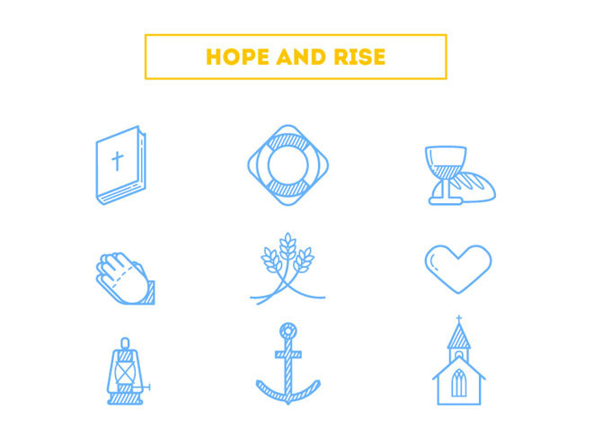 Hope and Rise : Christianity Related Icons