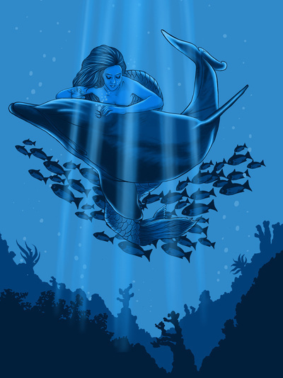 The Underwater Fantasy #design #graphic #illustration #nature #animals
