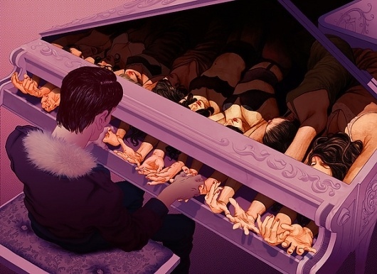 Personal on the Behance Network #piano women illustration
