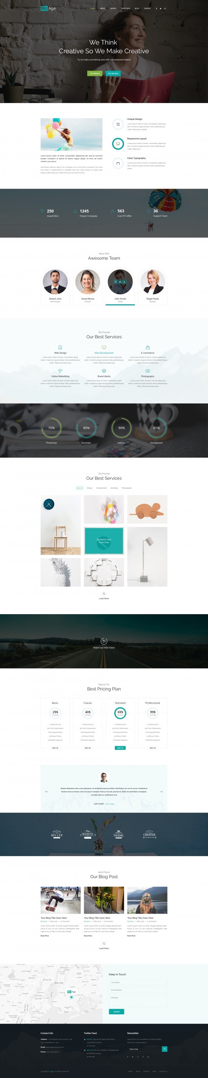 BizAge – One Page Template