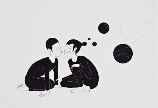 Moonassi – Illustration inspiration on MONOmoda #illustration #blackwhite #moonassi