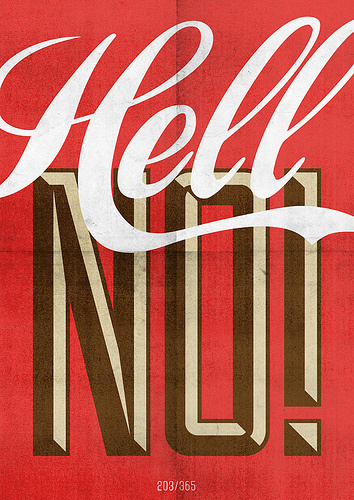 The All Day Everyday Project by Hannes Beer #beer #hannes #lettering #script #hell #no #typography