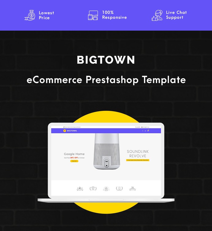 #Bigtown - #MultiPurpose Store - #Prestashop #Responsive #Theme | #TemplateTrip #eCommerce #Website #Design #Template