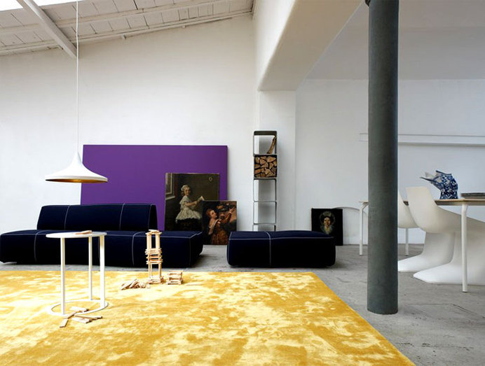 Color Carpeting with Glossy Effects by Object Carpet unique hand woven pure silk rug #rugs #sofa #carpets