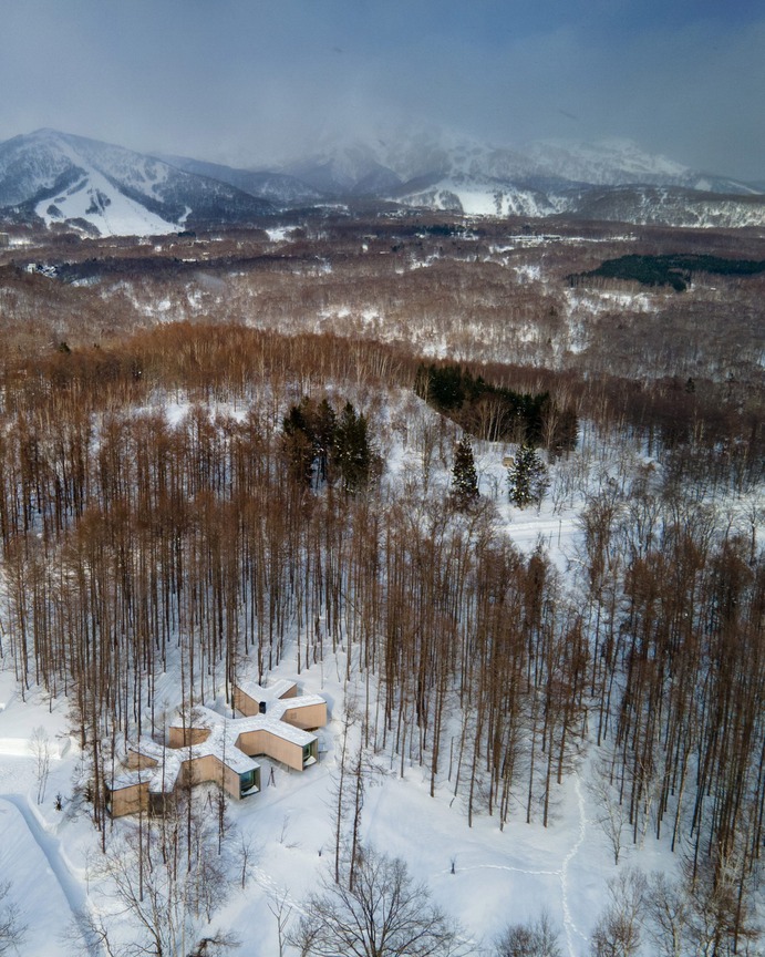 Florian Busch embeds branch-shaped holiday home in Japanese forest