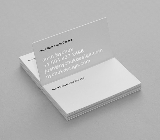 lovely stationery josh nychuk 1 #card #white #business