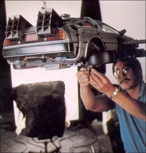 Cool Behind The Scenes Photos From Back To The Future #the #back #delorian #future #to