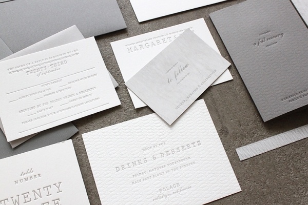 FPO: Margaret & Pat Wedding Materials #letterpress #clean #minimal #stationery #wedding