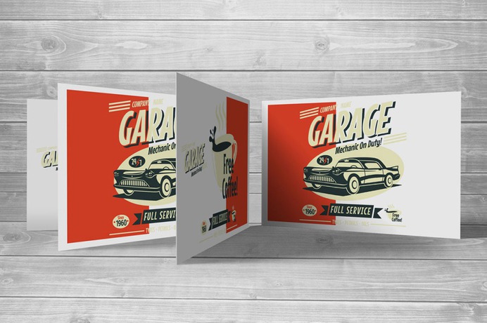Vintage Post Card Mockup Template