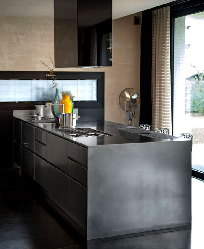 Atelier a New Stainless Steel Kitchen by Abimis - #kitchen, #kitchendesign, #kitchenideas, kitchen design