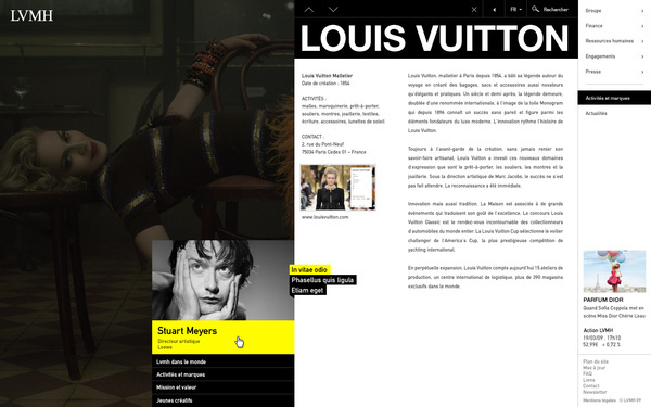 LVMH on the Behance Network #lvmh #design #vuitton #louis #web