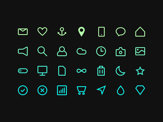 Free Sketch Outline Icon Set
