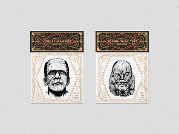 Horror characters on Behance #drawings #heymikel #classic #horror #temporary #tattoo #illustration #movies #characters