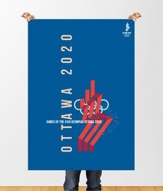 Poster for the olympic games in Ottawa Canada #olympicgames #2020 #poster #logo #red #typography