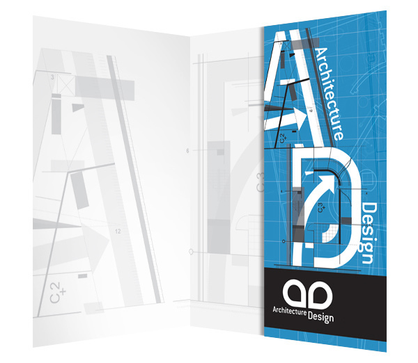 Architecture Blueprint Pocket Folder Design Template | #pocket #folder #template