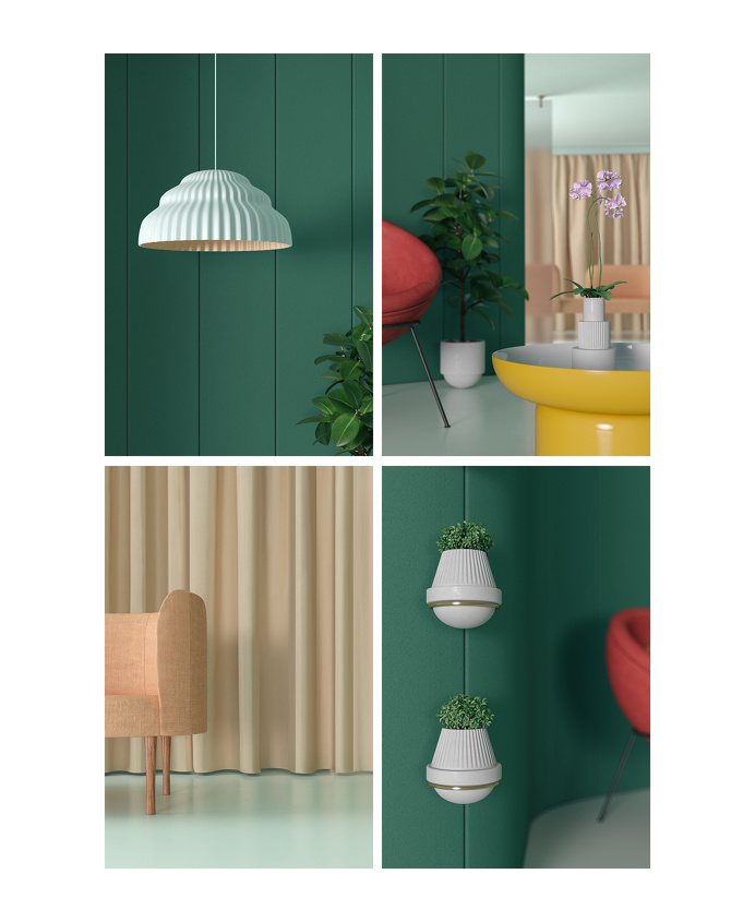 Seasons on Behance #3D #seasons #weather #colors #pastel #interior #design #decoration