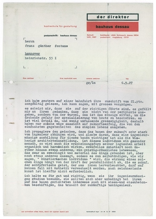 AMASSBLOG » we write everything small, thus saving time #red #bayer #print #grid #letter #layout #bauhaus