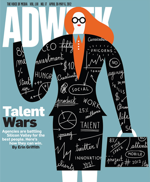 ADWEEK Olimpia Zagnoli #cover #illustration #adweek #magazine