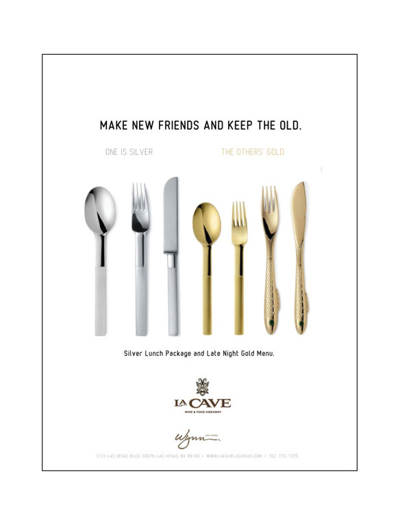 LA CAVE Ads #branding #silver #design #clean #advertising #lasvegas #gold #whyworkshop