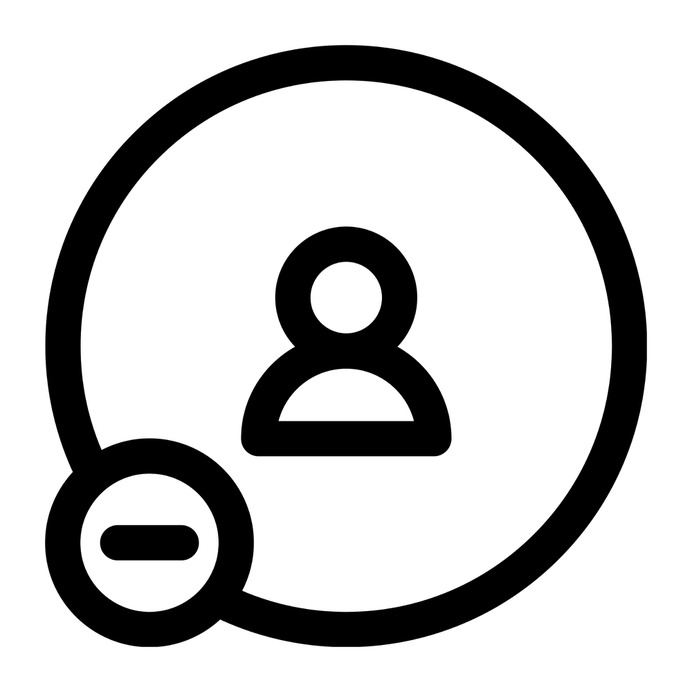 See more icon inspiration related to account, unfriend, friend, delete friend, substract, user, minus, social media, delete, technology and social on Flaticon.