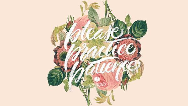Calligraphy : Floral #lettering #illustration #design #typography