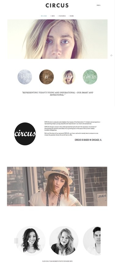 Circus Magazine Web Development by Sarah Gardner #design #minimal #layout #magazine #editorial #web